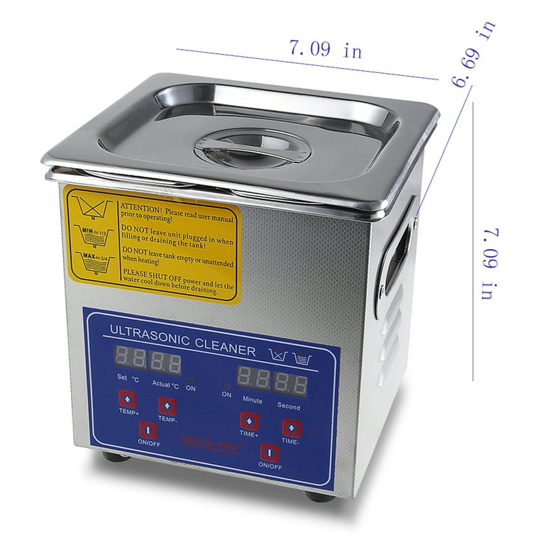  Industrial Grade Ultrasonic Cleaner 160 Watts 2.5 Liters with  Heater for Gun Parts Carb Jewelry Dental : Industrial & Scientific