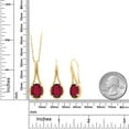 thumbnail image 3 of Gem Stone King 12.00 Ct Red Mystic Quartz 18K Yellow Gold Plated Silver Pendant and Earrings Jewelry Set With Chain, 3 of 3
