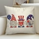 thumbnail image 5 of Funda de almohada del Día de la Independencia | Diseño de letras de la bandera estadounidense | Estuche de cojín de lino patriótico de EE. UU. para sofá de oficina | Cuidado fácil | Decoración del, 5 of 6