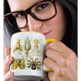 thumbnail image 2 of 3dRose, Picture Of 1800 Drawing Of Famous Biologist Squids, 15oz Two-Tone Yellow Mug, 2 of 7