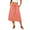 Pink, variant on Flowy Skirt Midi Length Elastic High Waist A-Line Skirt with Pockets Boho Skirts for Women Pink