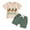 Light Green, variant on Gerichy Boys Summer Outfits Summer Boys And Girls Independent Such As The Flag Short Sleeved Top Denim Shorts Set 24 Months To 6 Years