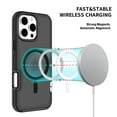thumbnail image 5 of Magnetic Case for iPhone 15 Pro Max, Compatible with MagSafe Charging, Shockproof Anti-scratch Protective Case PC Matte Translucent Ultra Thin Phone Cover for iPhone 15 Pro Max, Black, 5 of 5