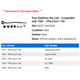 thumbnail image 2 of Rear Stabilizer Bar Link - Compatible with 1980 - 1996 Ford F-150 1981 1982 1983 1984 1985 1986 1987 1988 1989 1990 1991 1992 1993 1994 1995, 2 of 2