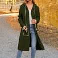 thumbnail image 2 of WMTBSRSW Long Zip up Hoodie Jackets for Women Plus Size L-4XL Trendy Fall Fashion Hooded Sweatshirt Cardigan Classic Casual Jackets Winter Coats with Flap Pockets Green X-Large, 2 of 6