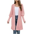 thumbnail image 1 of CEHVOM Cardigan Bandage Uni pour Femmes Manches Longues Décontracté en Liquidation, 1 of 6