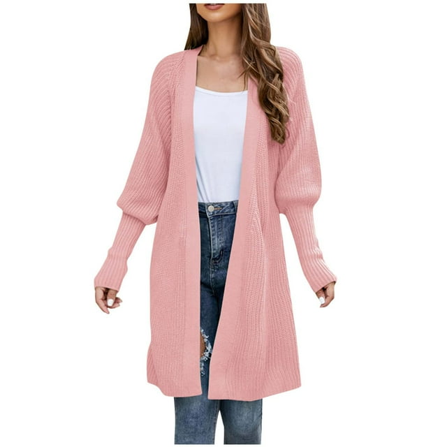 CEHVOM Cardigan Bandage Uni pour Femmes Manches Longues Décontracté en Liquidation
