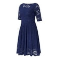 thumbnail image 4 of Womens Floral Lace Plus Size Midi Dress Scooped Neckline Women Size 4 Dresses plus Size Dress Shirt for Women 3x plus Size Bride Formal Dresses for Women plus Size 4x Deer Dresses for Women plus Size, 4 of 9