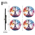 thumbnail image 2 of Battery Operated Analog Wall Clocks Non-Ticking Silent Modern Clock Decorative for Home,Office-Eiffel Tower With Colorful Splashes Of Color And Vector Illustration(14inch), 2 of 4