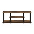 thumbnail image 6 of Furinno Turn-N-Tube Toolless Assembly TV Stand for TV up to 50 Inch, 3-Tier Rustic Brown Entertainment Center with Storage Shelf, TV Console, for Living Room, Bedroom, Amber Oak, 6 of 6