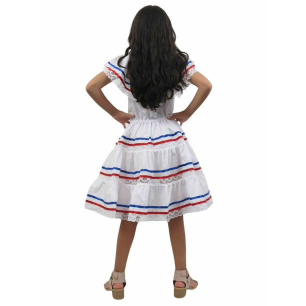 Puerto Rican, Dominican, Cuban Colors Dress Ethnic Ribbons