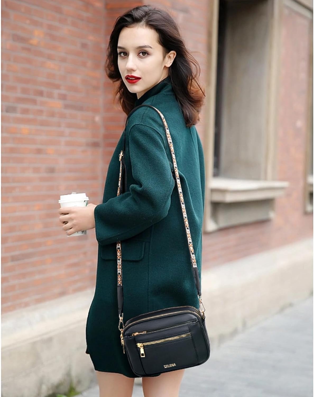 Crossbody Purse for Women Small Crossbody Bags Trendy Vegan Leather with Adjustable Shoulder Strap