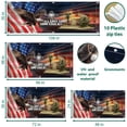 thumbnail image 2 of Lotusprinthandmade Patriotic Eagle And Veteran 100% Polyester Rectangle Fence Flag (96x48 inches), Eagle Symbol Fence Flag, 2 of 5