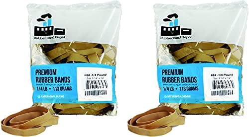 Rubber Band Depot Size #33 Bands - 1 Pound Bag (Approx. 820 Bands), 3-1/2 X 1/8 Inch - View #3