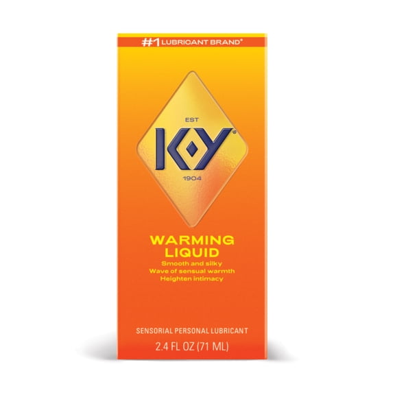 K-Y Warming Liquid Lube, Sensorial Personal Lubricant, Silicone Based Formula, Safe to Use with Condoms, For Men, Women and Couples, 2.4 FL OZ