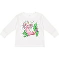 thumbnail image 3 of Inktastic Axolotl Unicorn with Rainbow Tail, Bubbles and Seaweed. Boys or Girls Long Sleeve Toddler T-Shirt, 3 of 5
