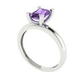 thumbnail image 2 of Solitaire Engagement Ring for Women - 1ct Simulated Alexandrite in 14K White Gold Promise Ring, 2 of 6
