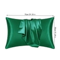 thumbnail image 4 of Satin Pillow Cases 2 Pack,Silk Pillow Cases,Standard Size for Hair & Skin,Wrinkle-Free,Cooling Pillow Case for Hot Sleepers,Envelope Closure,Soft Breathable(Green 2pcs 30*20in)from QiwagFerng, 4 of 10