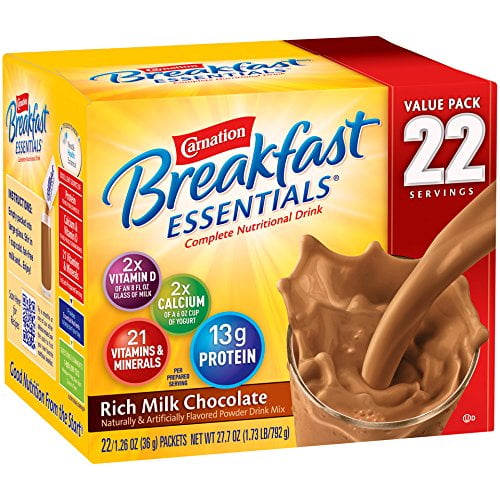 Carnation Breakfast Essentials Powder Drink Mix, Rich Milk Chocolate