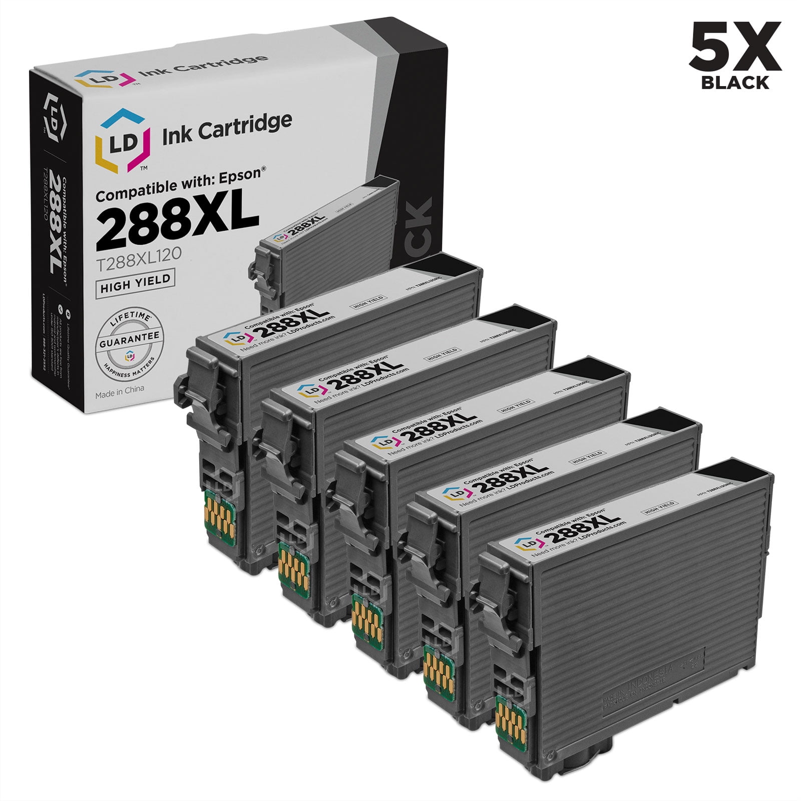 Compatible Epson T288XL120 / T288120 / T288 / 288 Set of 5 ...