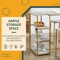 thumbnail image 4 of HOMCOM 3 Piece Bar Table Set, Modern Pub Dining Table Set for 2, Grey, 4 of 10