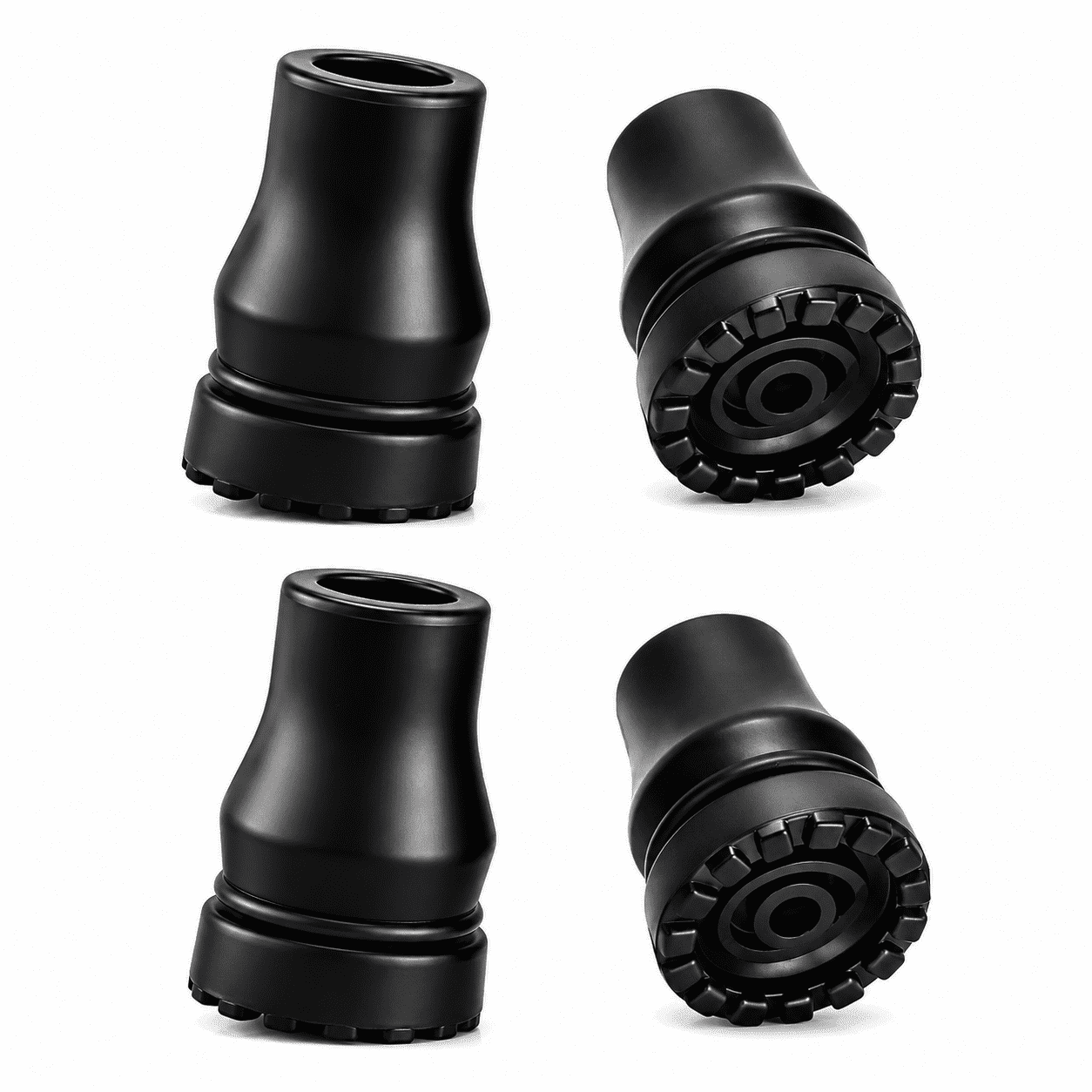 SupreGear Non-Slip Rubber Cane Tips 3/4 Inch for Walking Canes & Mobility Aids, 4 Pack