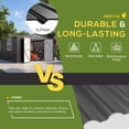 thumbnail image 4 of YODOLLA 12' x 18' Metal Outdoor Storage Shed with Windows, Large Steel Tool Shed Storage Building for Garden, Patio, Backyard in Dark Grey, 4 of 7