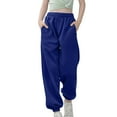 thumbnail image 4 of Sweatpants for Girls Pants for Girls Medium And Large Children Casual Girls Solid Color Drawstring Sweatpants, 4 of 6