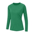 thumbnail image 4 of WTOBBY Women's Solid Color Long Sleeve Sports Top, Fitness Slim Fit Shirt with Finger Cots, Athletic Wear for Active Lifestyle, Breathable Workout Tee,Green 2XL, 4 of 6