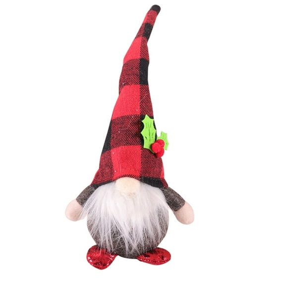 VerPetridure Santa Claus Figure Faceless Figure Grey S Plush Knitted Christmas Decoration Faceless Doll Forest Elder Ornaments