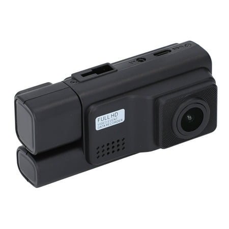 NFTIGB 3 Channel Dash Cam 2.0in Screen 1080P Infrared Night Vision 24 Hours Parking Mode Loop Recording 170 Deg Wide Angle Dash Cam