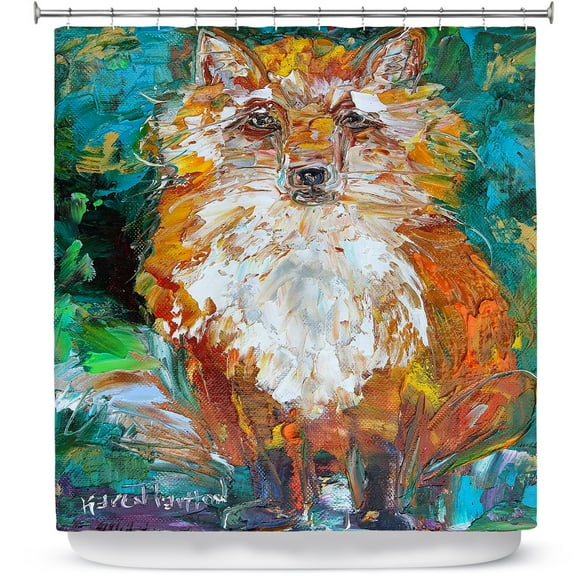 Shower Curtains 70" x 73" from DiaNoche Designs by Karen Tarlton - The Fox