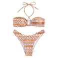 thumbnail image 1 of Traje de baño dividido para mujer a la moda, Bikini Sexy con estampado de cintura Fridja  nalpqowj57634, 1 of 8