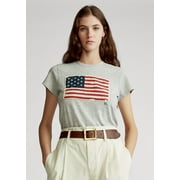 Polo Ralph Lauren GREY HEATHER Women's Flag Jersey T-Shirt US S