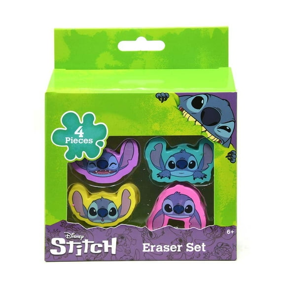 Disney Stitch 4pk Shaped Erasers in Box