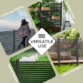 thumbnail image 4 of Brown 4ft Outdoor Privacy Screen – Metal Garden Divider for Patio, Deck & Backyard – Versatile Barrier with 2 Standing Options, 4 of 7