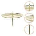 thumbnail image 3 of Raindrops Round Candle Holder of 4, Golden Iron Decorative Candle Holders for Home and Events, 3 of 6