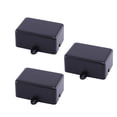 thumbnail image 1 of Black Plastic Electronic Junction Box Enclosure for Protection 3pcs Durable AntiCorrosive Flame Retardant, 1 of 8