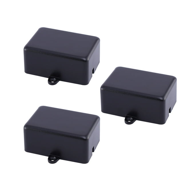 Black Plastic Electronic Junction Box Enclosure for Protection 3pcs Durable AntiCorrosive Flame Retardant