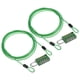 thumbnail image 1 of Cable de acero de seguridad con candado de combinación de 4 dígitos, 2 juegos de 6.6 pies de cuerda de seguridad recubierta, candado de doble lazo, verde, 1 of 7