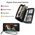 thumbnail image 3 of OIDERY Long Zippered Purse Wallet for Women Zipper Pocket Wallet for Women Rain Boots Basset Hound Rain Cloud Soft Texture Suitable for Women and Men, 3 of 10