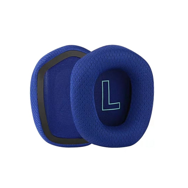Tholdsy Almohadillas para los oídos Cojín Protección auditiva Gaming Leather On-ear Mesh Gamer Cover Accesorios Reemplazo para G733 Videojuegos y accesorios Azul Almohadillas