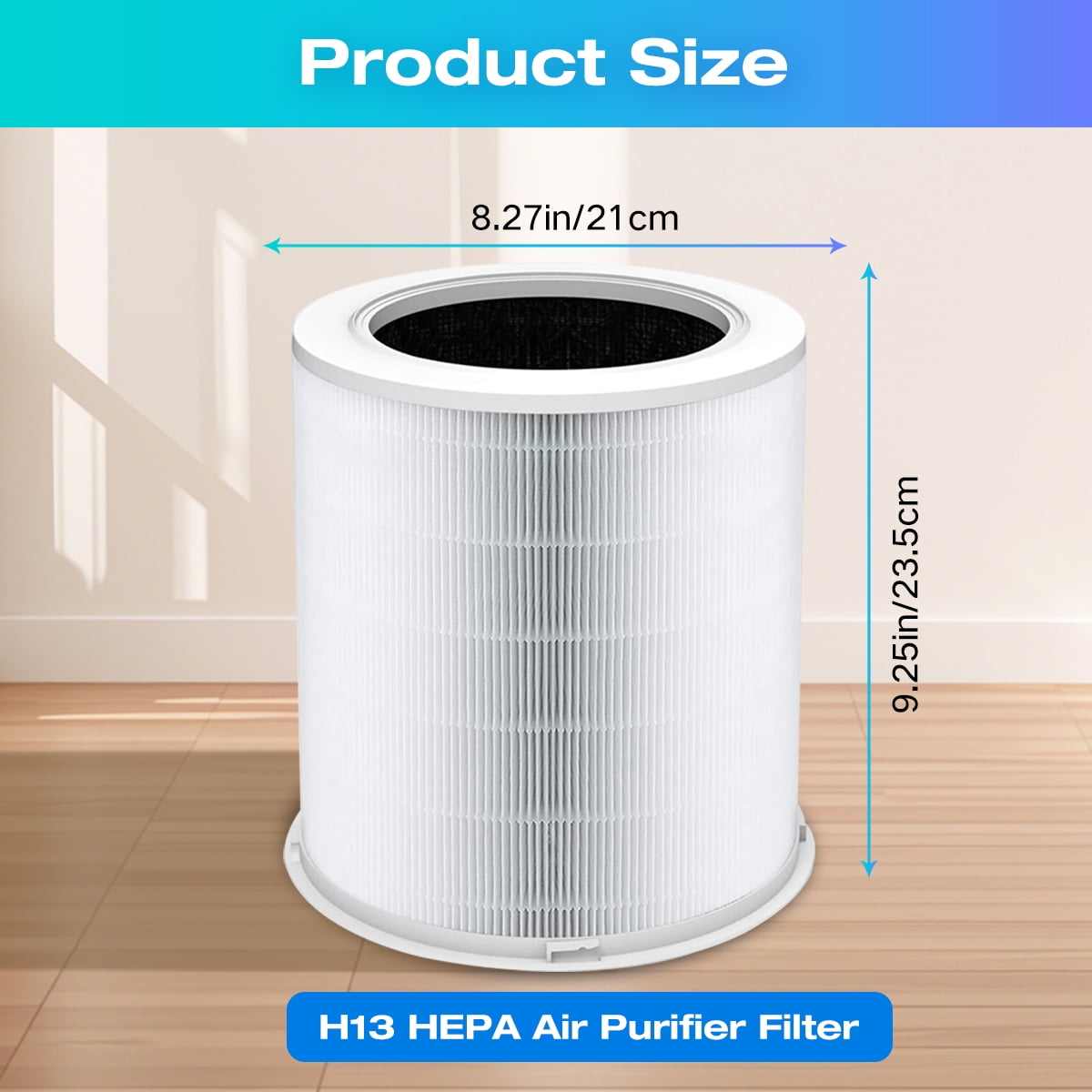 Replacement Filter Compatible with Dr.J Professional AP401 AP402 & GCZ AP402 Air Purifiers, H13 HEPA 4-Stage Filtration Activated Carbon 2-IN-1 Air Purifiers (2 Pack, White)