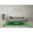 thumbnail image 3 of Ahgly Company Indoor Square Medallion Emerald Green Traditional Area Rugs, 4' Square, 3 of 4