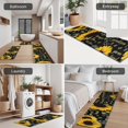 thumbnail image 5 of Black Sunflower Word Pattern Kitchen Rugs Sets Of 3,Kitchen Runner Rugs Non Skid Washable,Decorative Kitchen Floor Mats for Kitchen,Sink,Laundry,17"x30"+ 17"x47" + 17"x59", 5 of 6