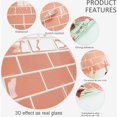 thumbnail image 2 of 10 Pcs Orange 3D Wall Tile Sticker Kitchen Bathroom (30.5x 30.5cm), 2 of 4