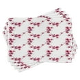thumbnail image 1 of Ambesonne East Place Mats Set of 4, Petal Flower Ethnic Art, Standard Size, Fuchsia White, 1 of 6