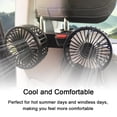 thumbnail image 4 of Abanicador del Ventilador de enfriamiento del respaldo del asiento del automóvil Ventilador portátil de doble cabezal con carga USB Ventilador de ventilación automático de rotación de 360 grados Enfri Irfora Abanicador del, 4 of 7