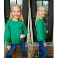 thumbnail image 6 of Oudiya Girls Lantern Sleeve Crew Neck Sweater Cute Pullover Top Jumper Outwear for Kids 5-13 Years, 6 of 7
