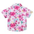 thumbnail image 5 of KyCheLot Little Girls Summer Shirts Lapel Short Sleeve Printed Button down Shirt with Chest Pockets 6 Months-6 Years, 5 of 6